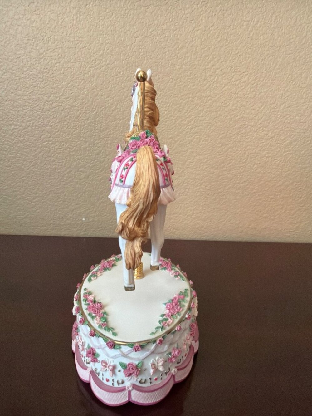 1996 San Francisco Music Box Carousel Horse Roses Butterflies All I Ask of You - Picture 3 of 15
